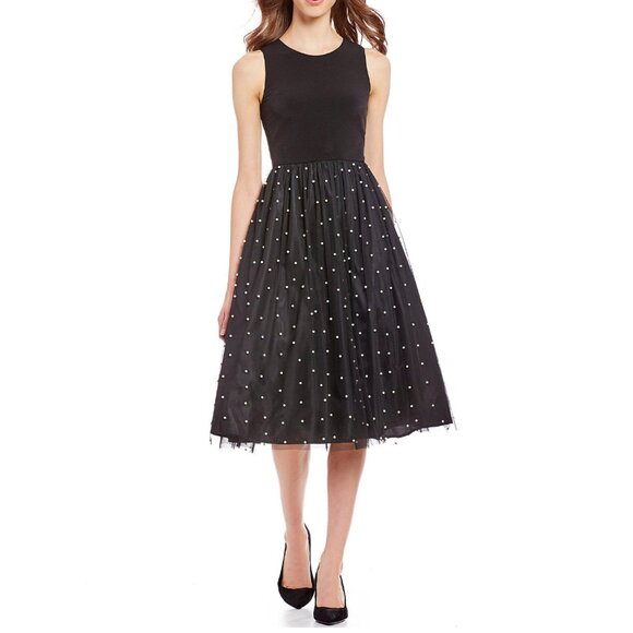Calvin Klein Faux-Pearl Detail Dress - Picture 1 of 13